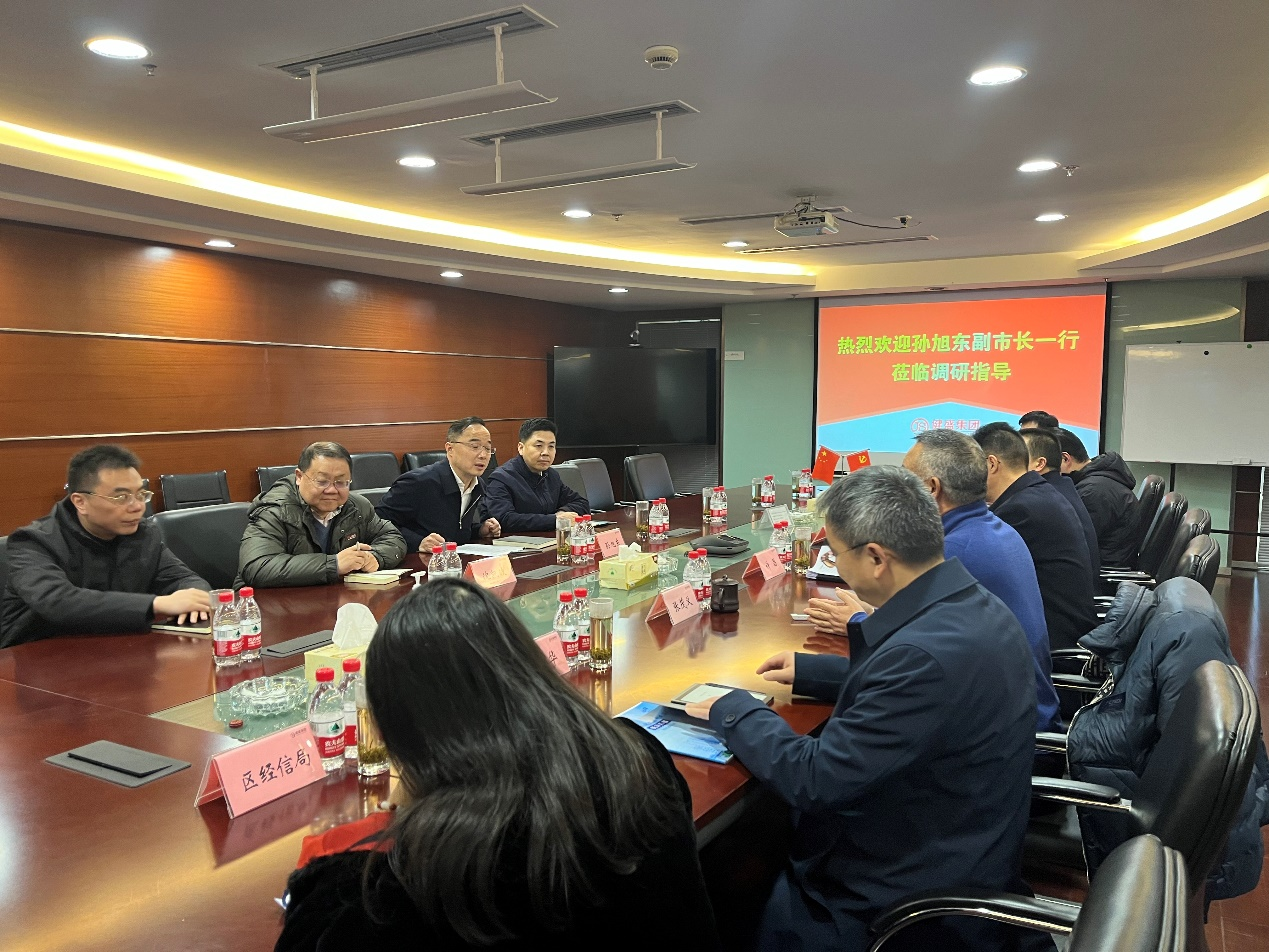 杭州市副市长孙旭东一行莅临amjs澳金沙门集团调研指导